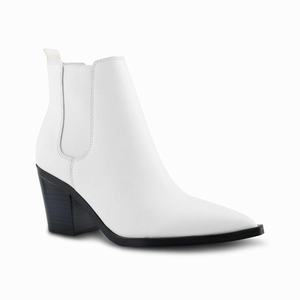 Nine West Wyllis Block Heel Enkellaarsjes Wit Nederland | HOB-743289